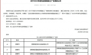 喜报！新兴铸管武安本级成功入选全省2024年度先进级智能工厂